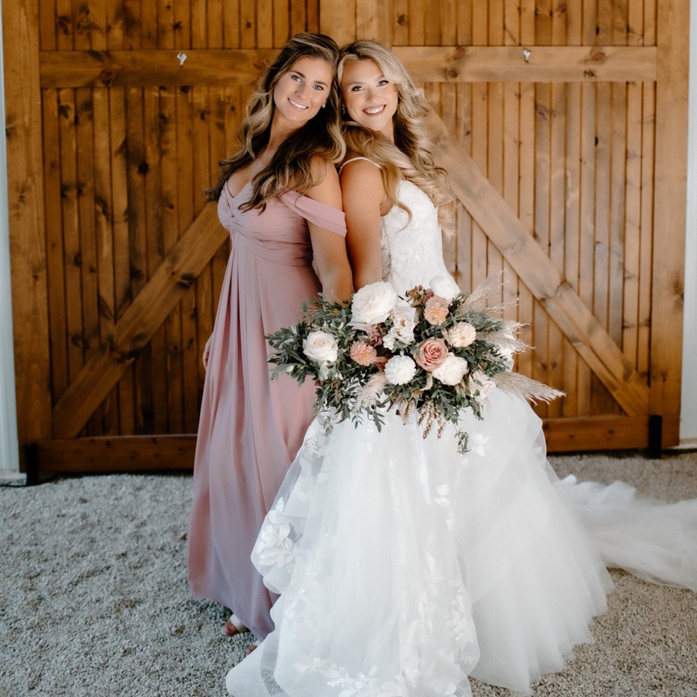 Flattering bridesmaids dress